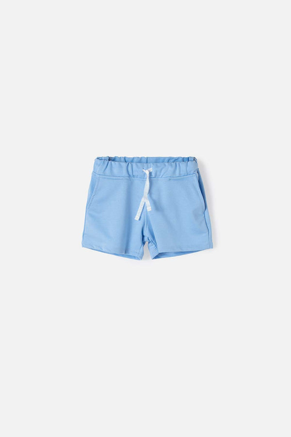 SHORT  DE MIC CON CORDÓN AZUL PARA NIÑA