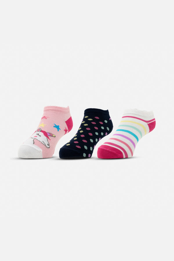 MEDIAS X3 DE MIC MULTICOLOR PARA NIÑA