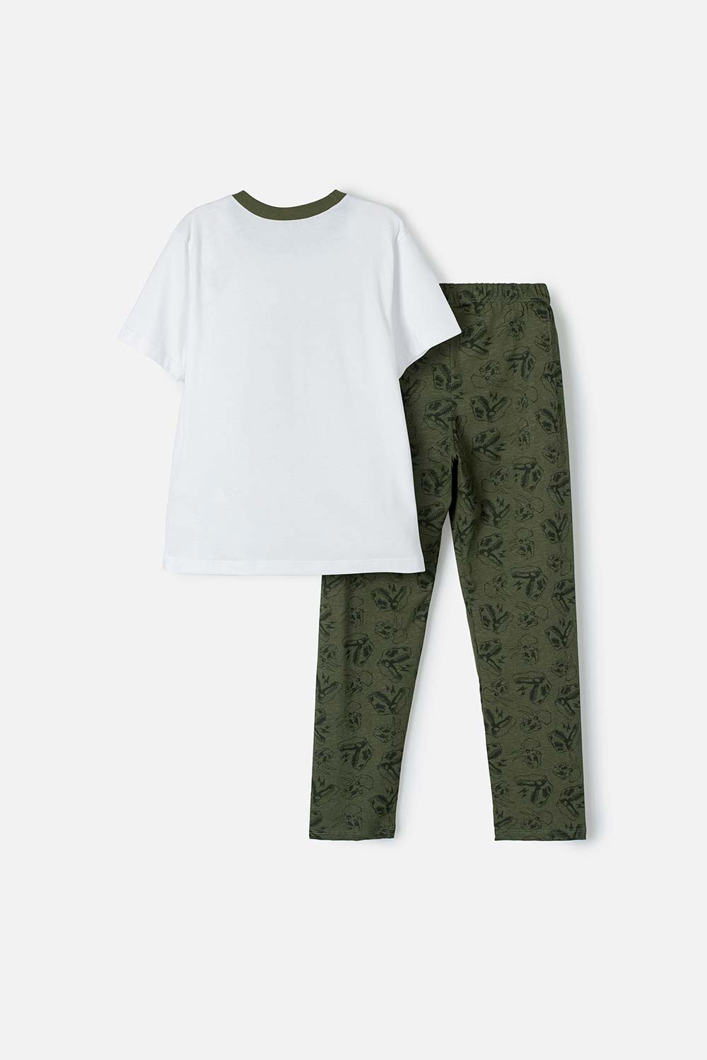 PIJAMA DE MIC CON PANTALÓN LARGO BLANCO PARA NIÑO