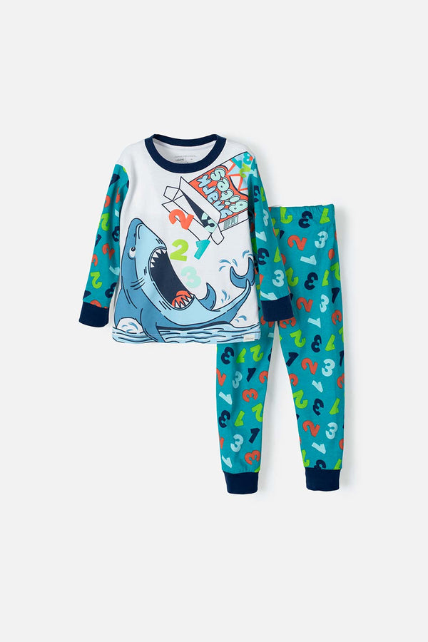 PIJAMA DE LITTLEMIC CON PANTALÓN LARGO VERDE PARA NIÑO 2T A 5T