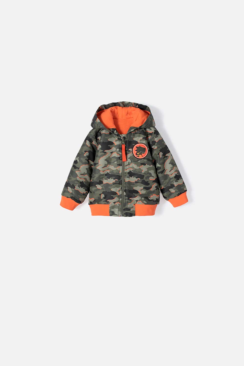 CHAQUETA DE LITTLEMIC CON CIERRE Y CHOMPA VERDE MILITAR  PARA BEBÉ NIÑO