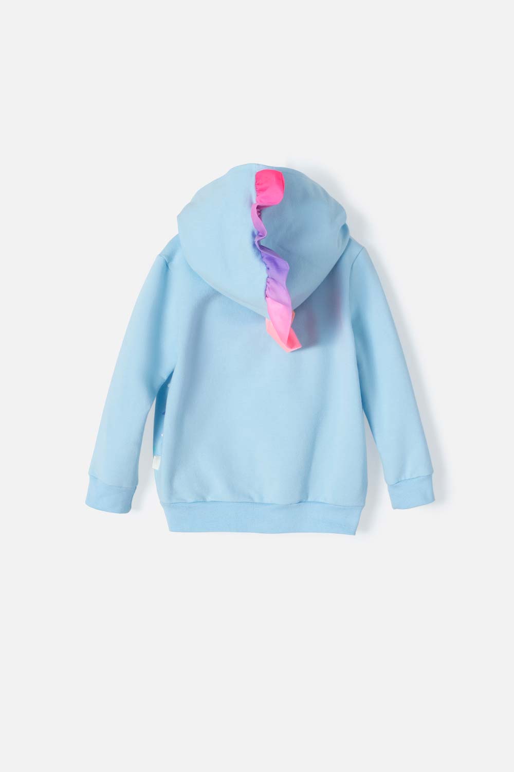 BUZO DE MIC CON CAPUCHA AZUL CLARO PARA NIÑA 2T A 5T