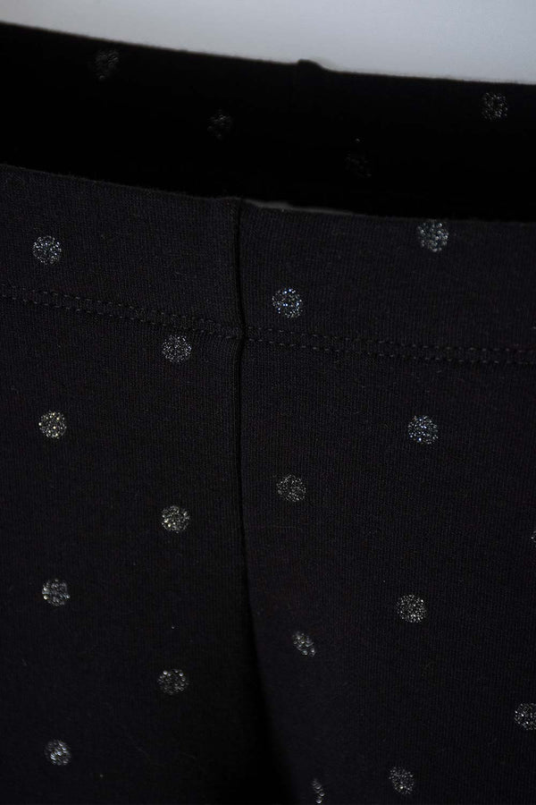 LEGGINS DE MIC CON CINTURA ELASTICA NEGRO PARA NIÑA