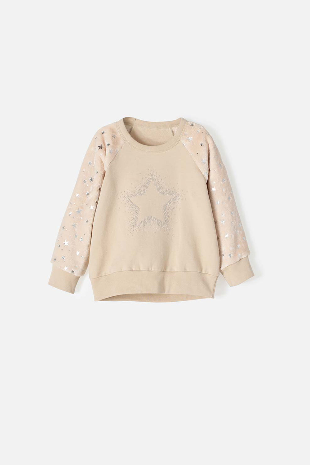 BUZO DE LITTLE MIC CERRADO CAQUI PARA NIÑA 2T A 5T