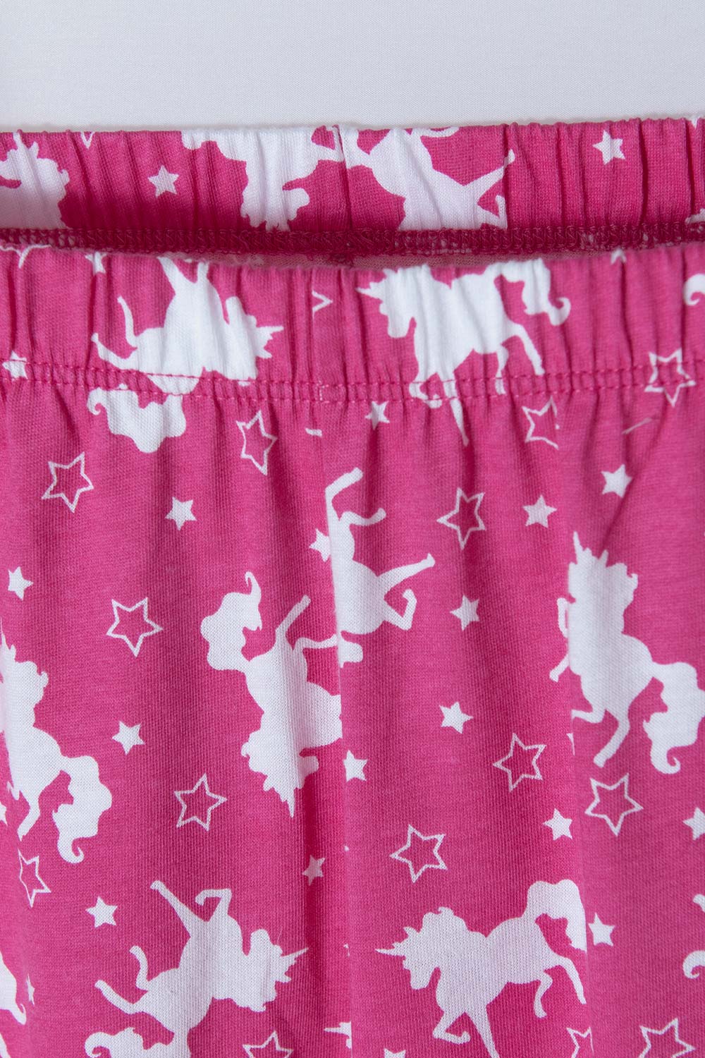 PIJAMA DE MIC CON PANTALÓN LARGO BLANCO Y FUCSIA PARA NIÑA