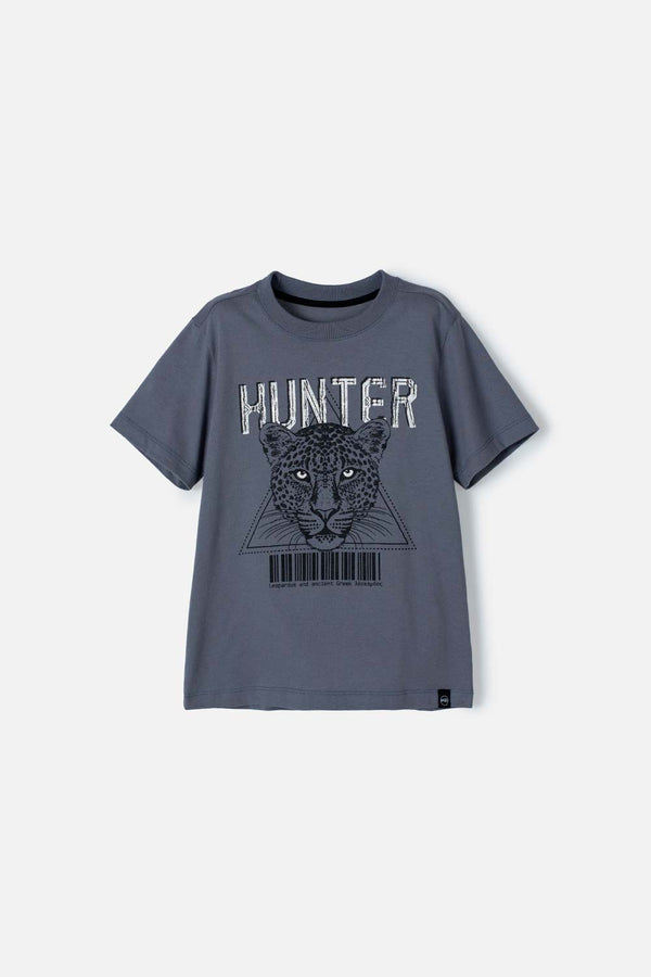 CAMISETA DE MIC MANGA CORTA GRIS DE NIÑO