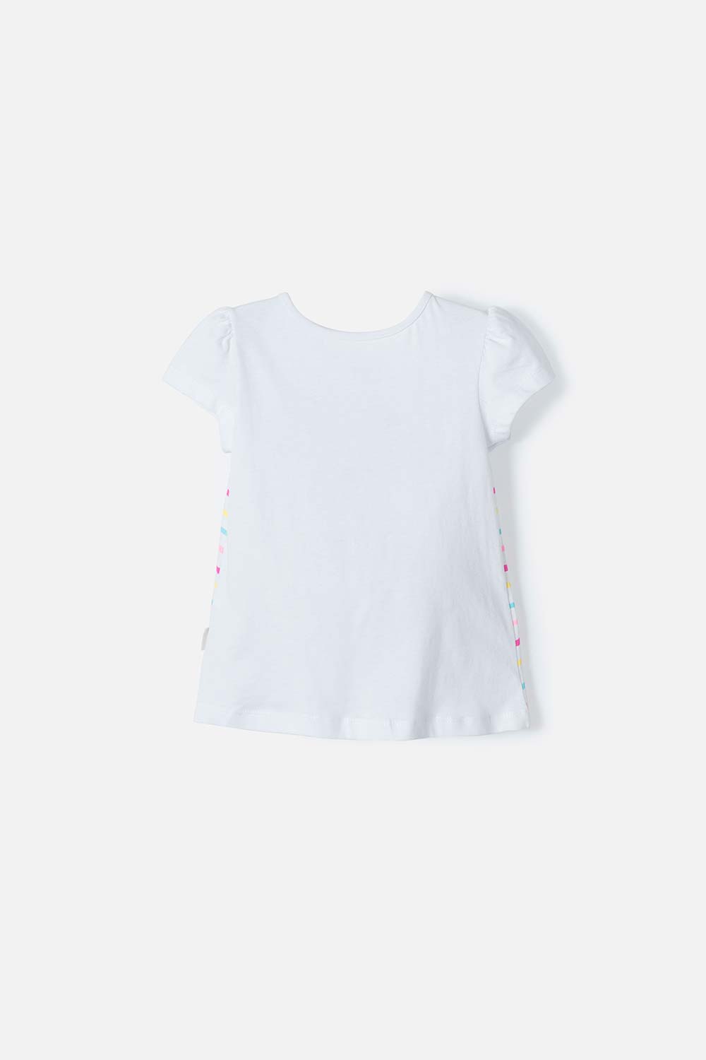 CAMISETA DE LITTLEMIC MANGA CORTA BLANCA PARA NIÑA 2T A 5T