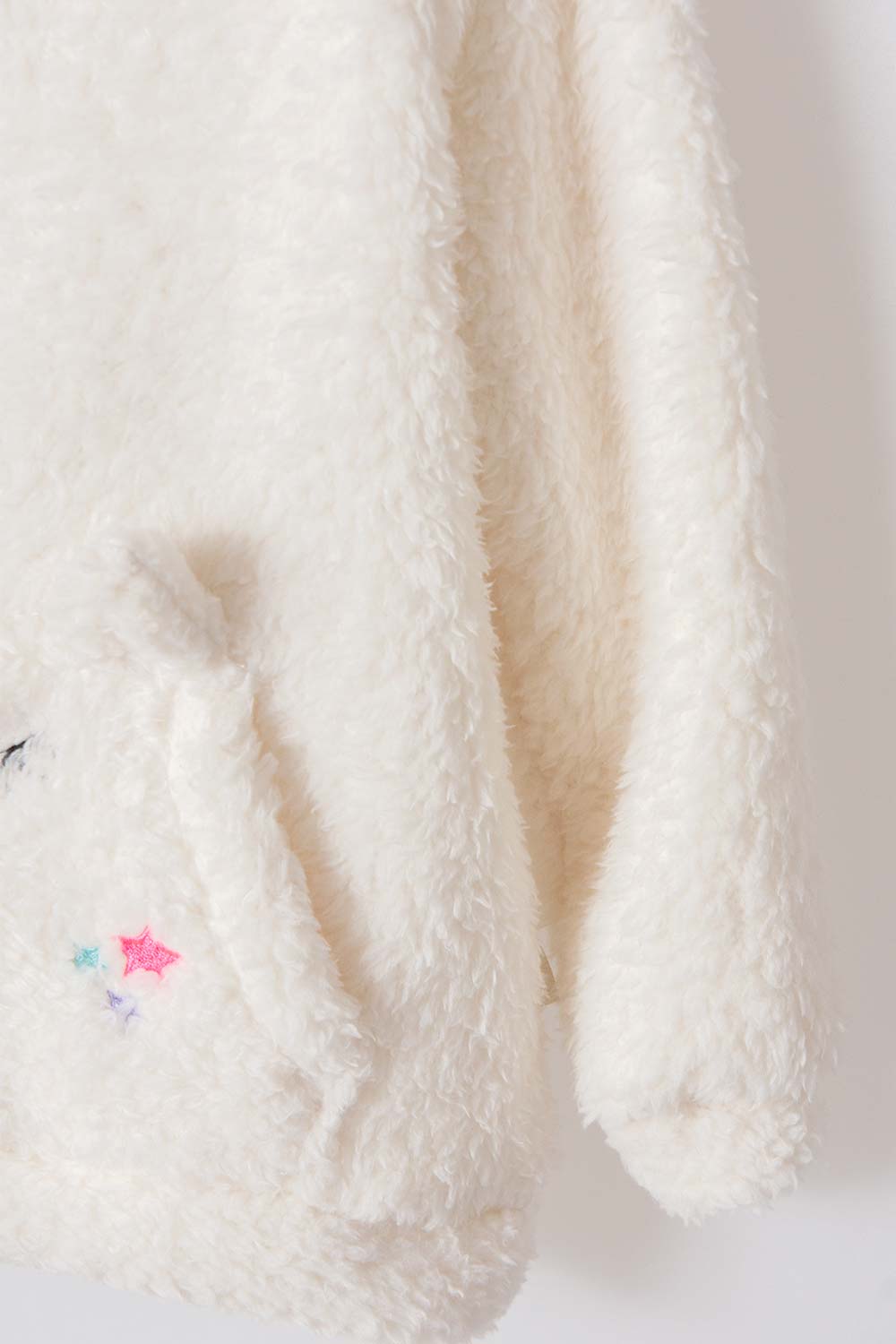 BUZO LITTLEMIC CERRADO MARFIL PARA NIÑA 2T A 5T
