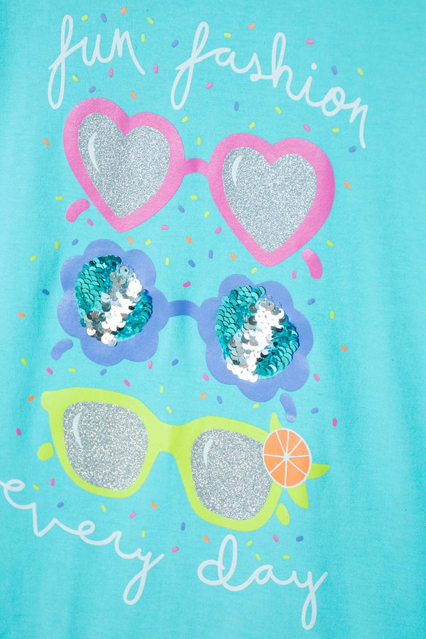 CAMISETA MIC AZUL MANGA CORTA PARA NIÑA