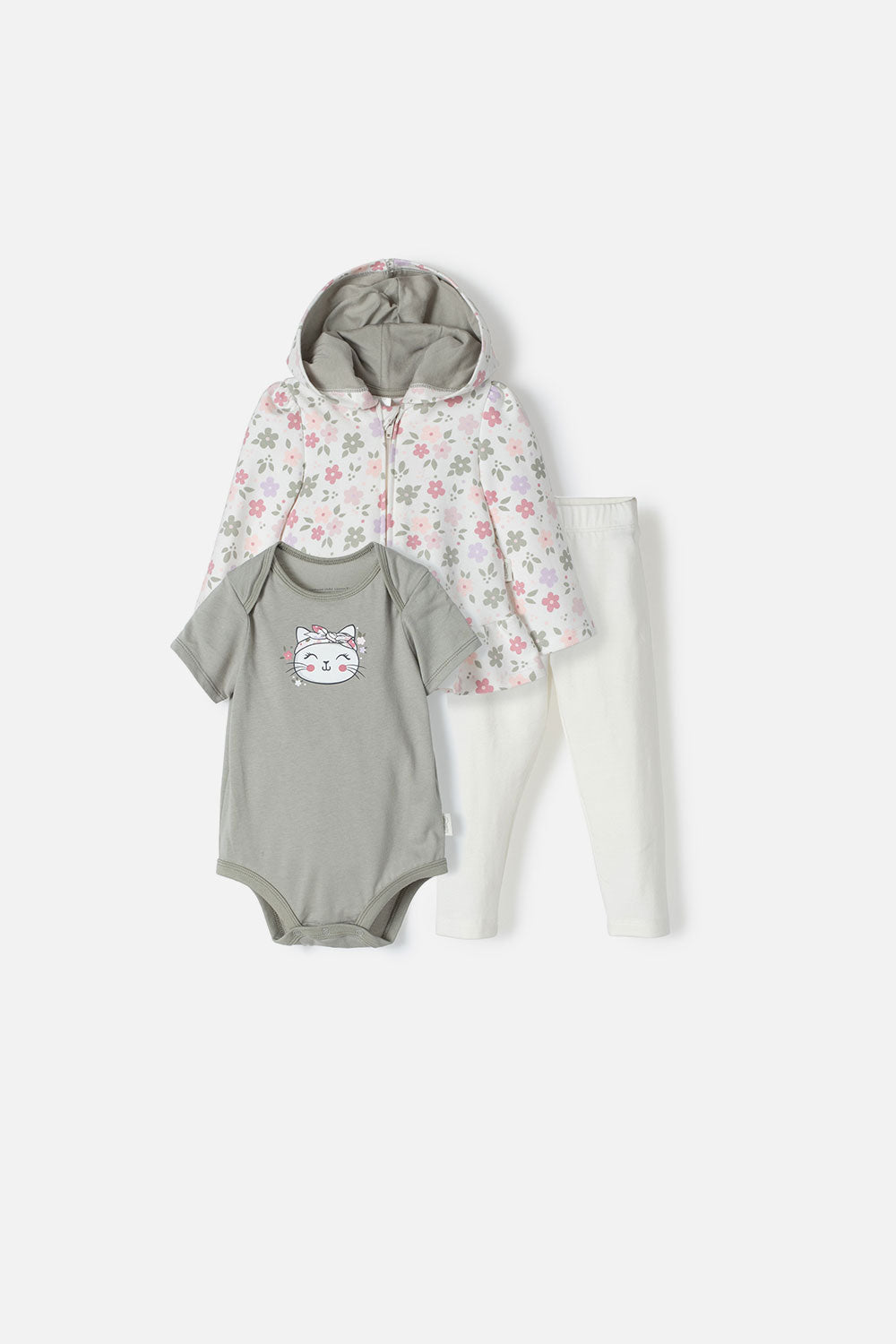 CONJUNTO LITTLEMIC MULTICOLOR CON LEGGINS Y CHAQUETA PARA BEBÉ NIÑA