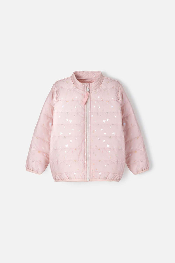 CHAQUETA DE LITTLEMIC CON CIERRE ROSADO PARA NIÑA 2T A 5T