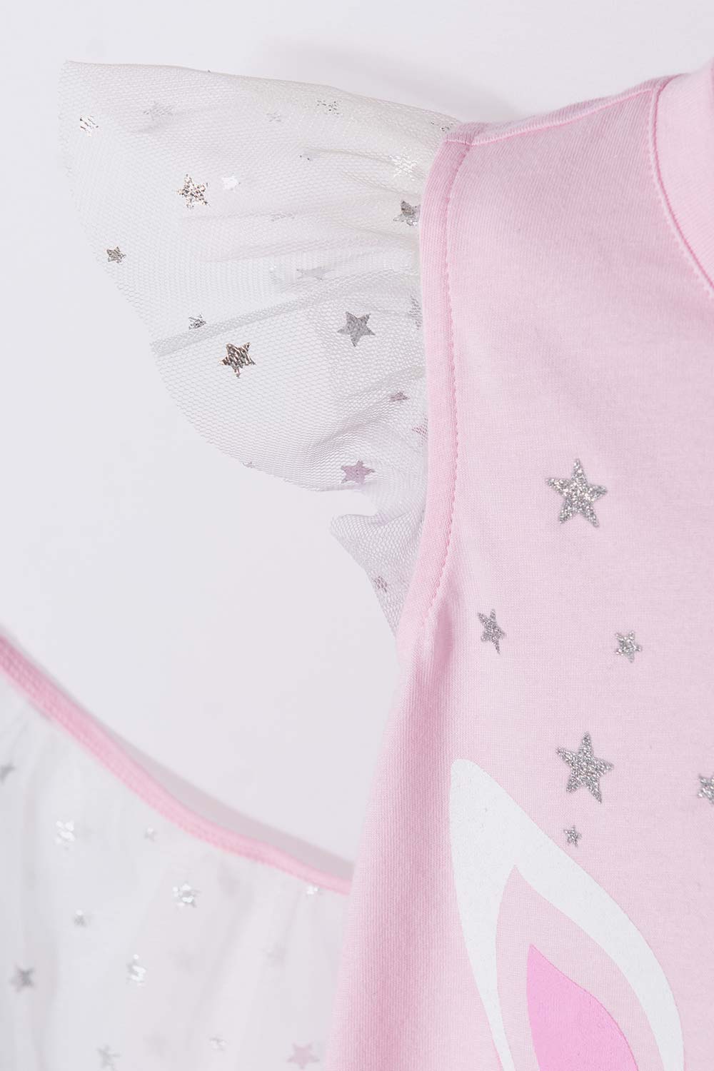 CAMISETA LITTLEMIC MULTICOLOR MANGA CORTA CON BOLERO PARA NIÑA 2T A 5T