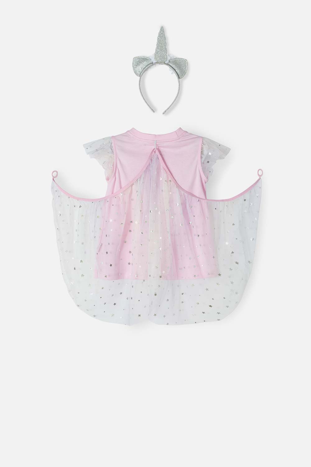 CAMISETA LITTLEMIC MULTICOLOR MANGA CORTA CON BOLERO PARA NIÑA 2T A 5T