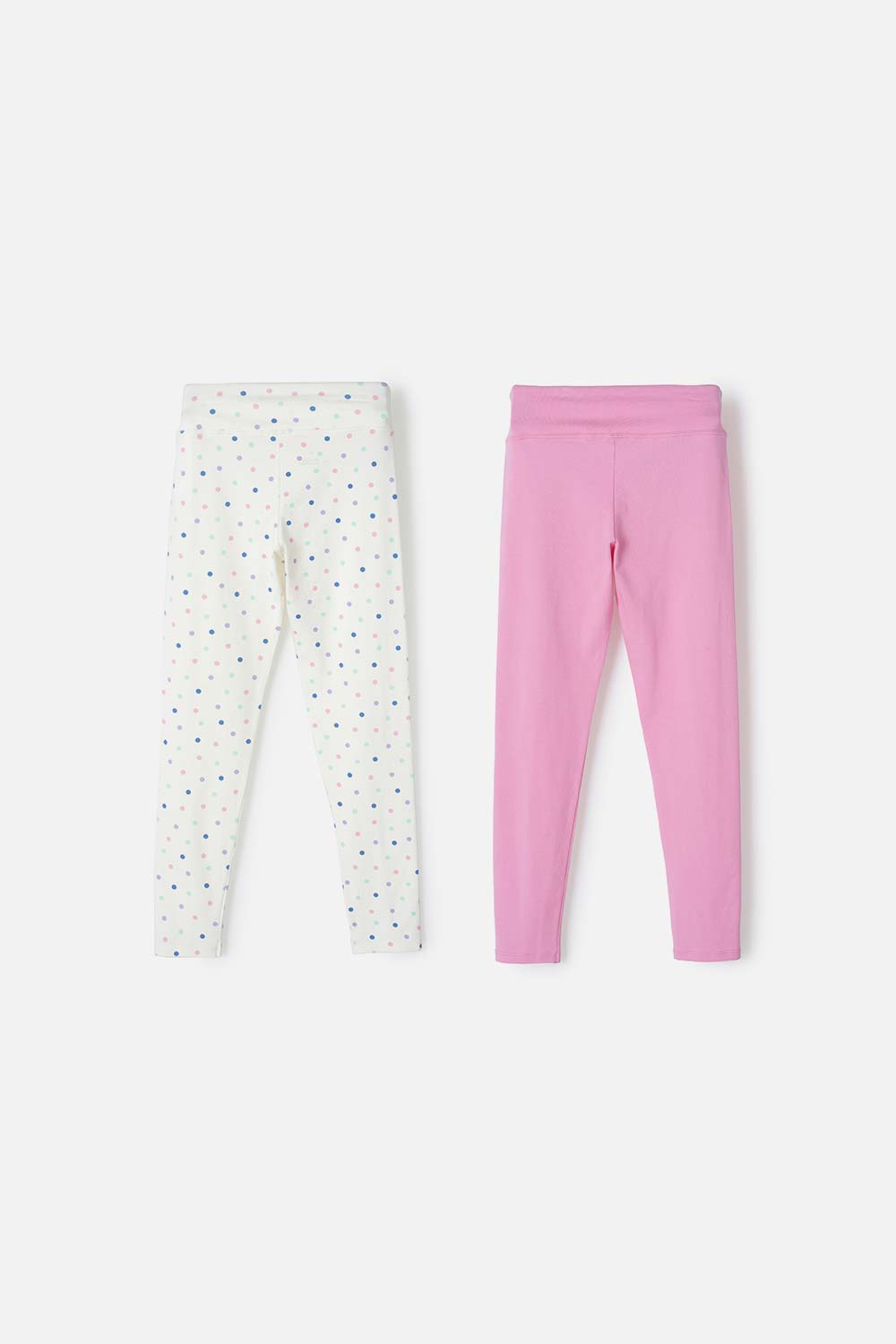 LEGGINS X2 DE MIC MULTICOLOR PARA NIÑA
