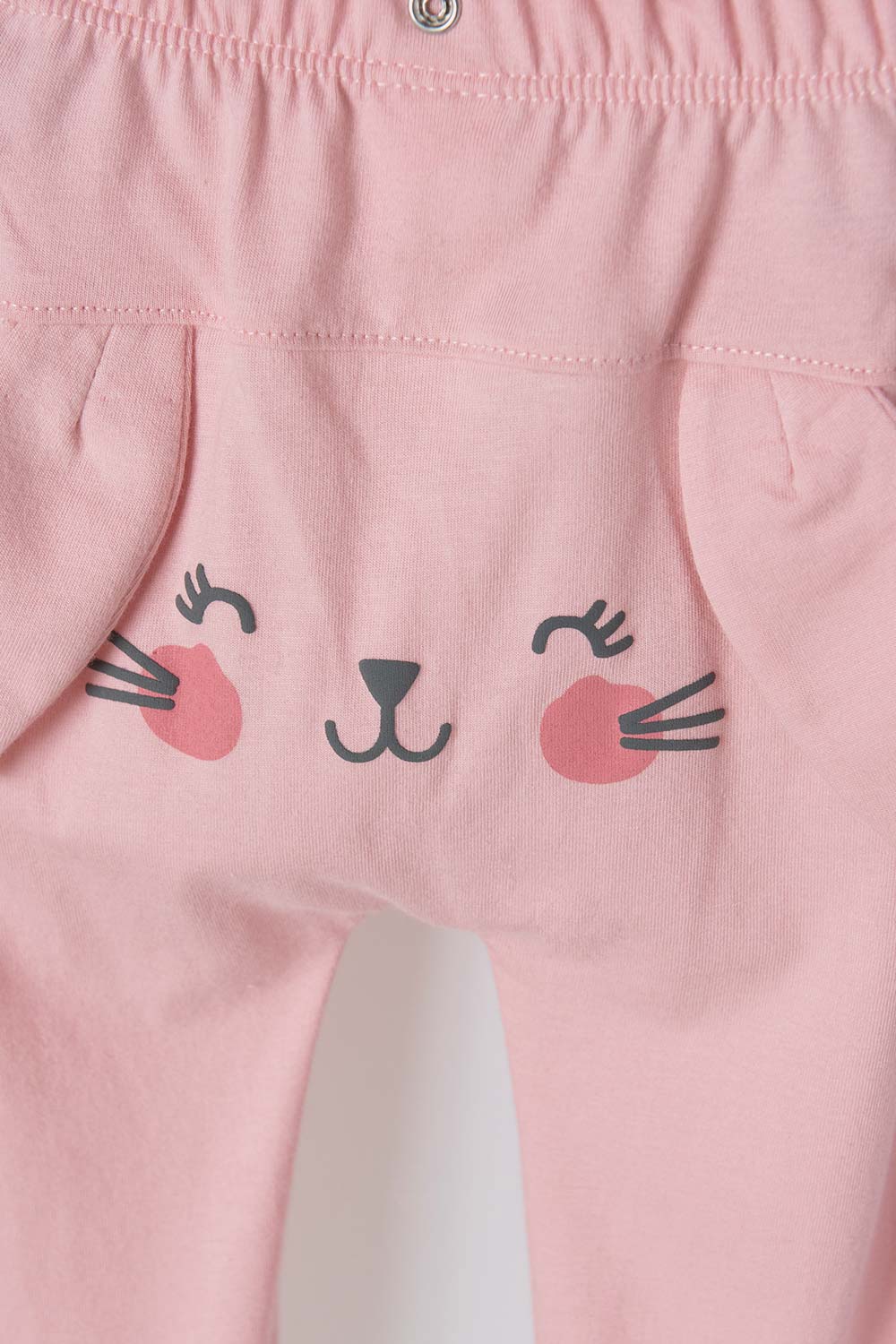 PIJAMA DE LITTLEMIC CON PANTALÓN LARGO VERDE Y PALO ROSA PARA BEBÉ NIÑA