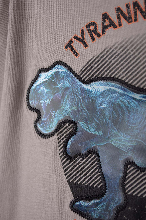 CAMISETA  DE MIC MANGA CORTA TAUPE PARA NIÑO