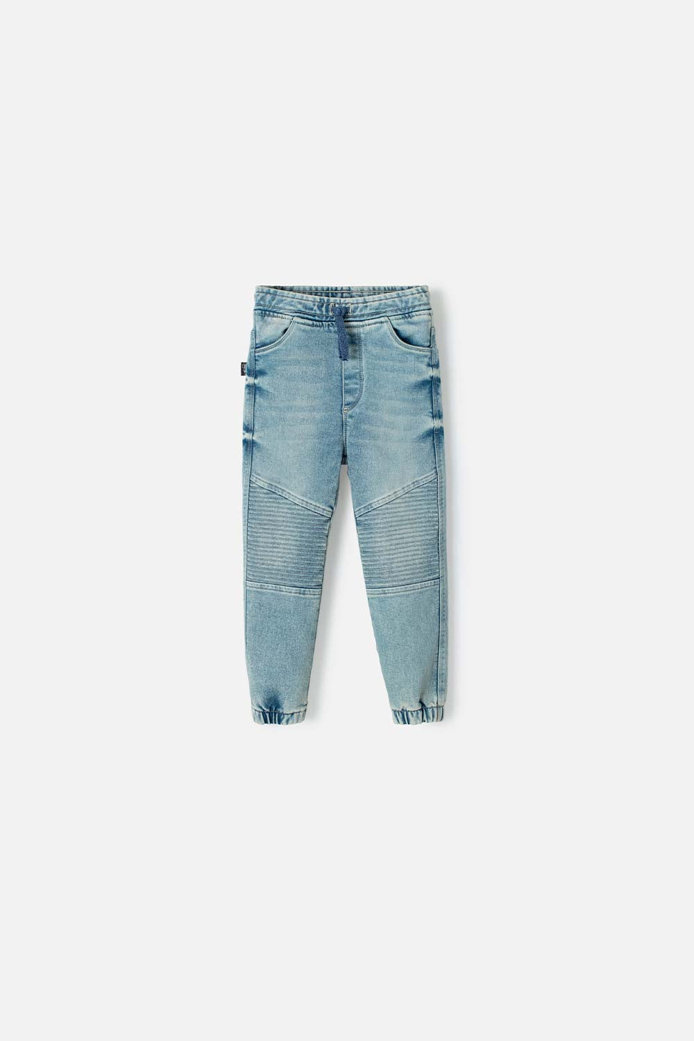 JOGGER DE LITTLEMIC CON CORDÓN AZUL CLARO PARA NIÑO 2T A 6T
