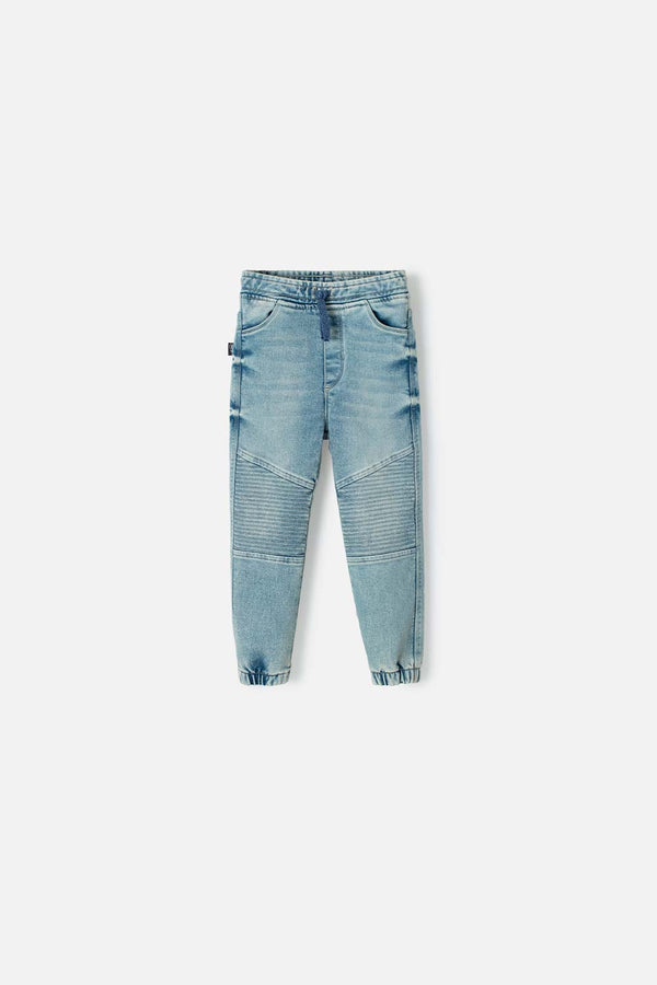 JOGGER DE LITTLEMIC CON CORDÓN AZUL CLARO PARA NIÑO 2T A 6T