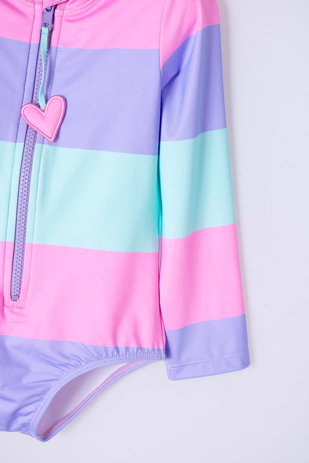 VESTIDO DE BAÑO LITTLEMIC MULTICOLOR MANGA LARGA PARA NIÑA 2T A 5T