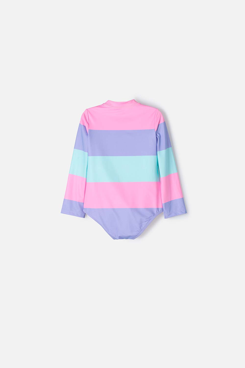 VESTIDO DE BAÑO LITTLEMIC MULTICOLOR MANGA LARGA PARA NIÑA 2T A 5T