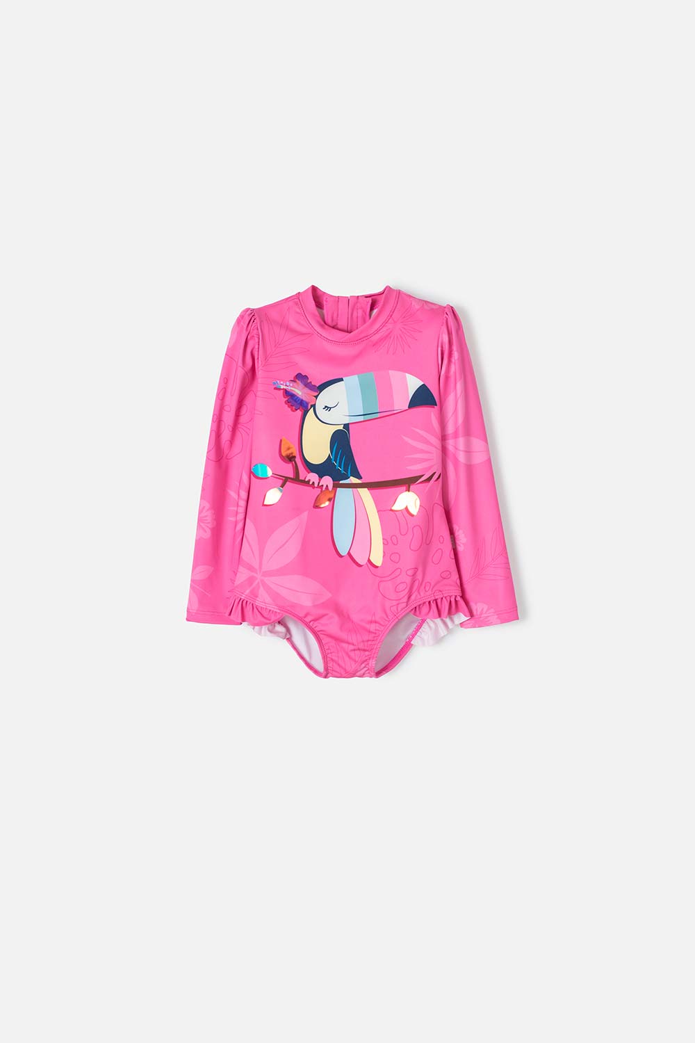 VESTIDO DE LITTLEMIC ROSADO MANGA LARGA PARA NIÑA 2T A 5T