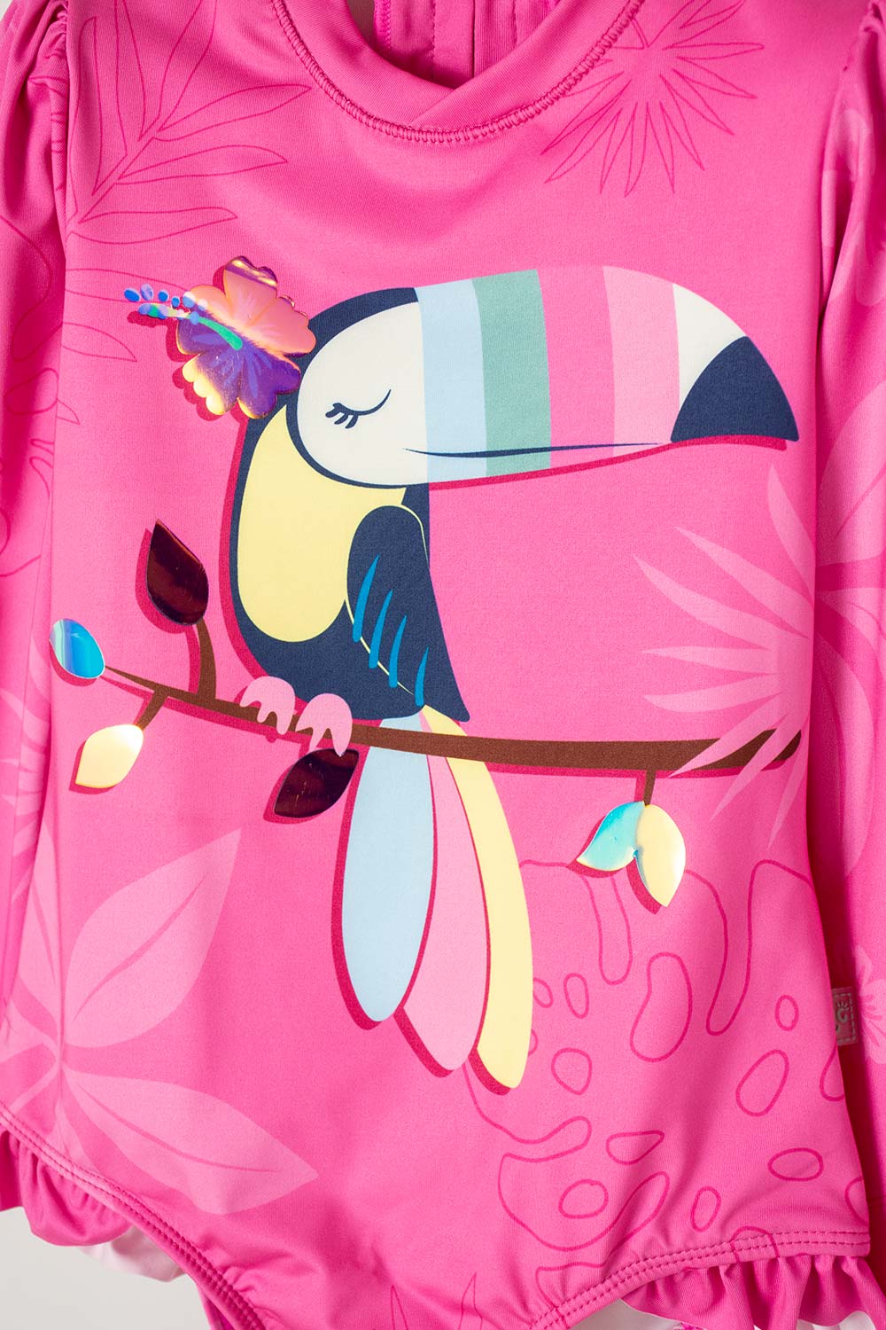 VESTIDO DE LITTLEMIC ROSADO MANGA LARGA PARA NIÑA 2T A 5T