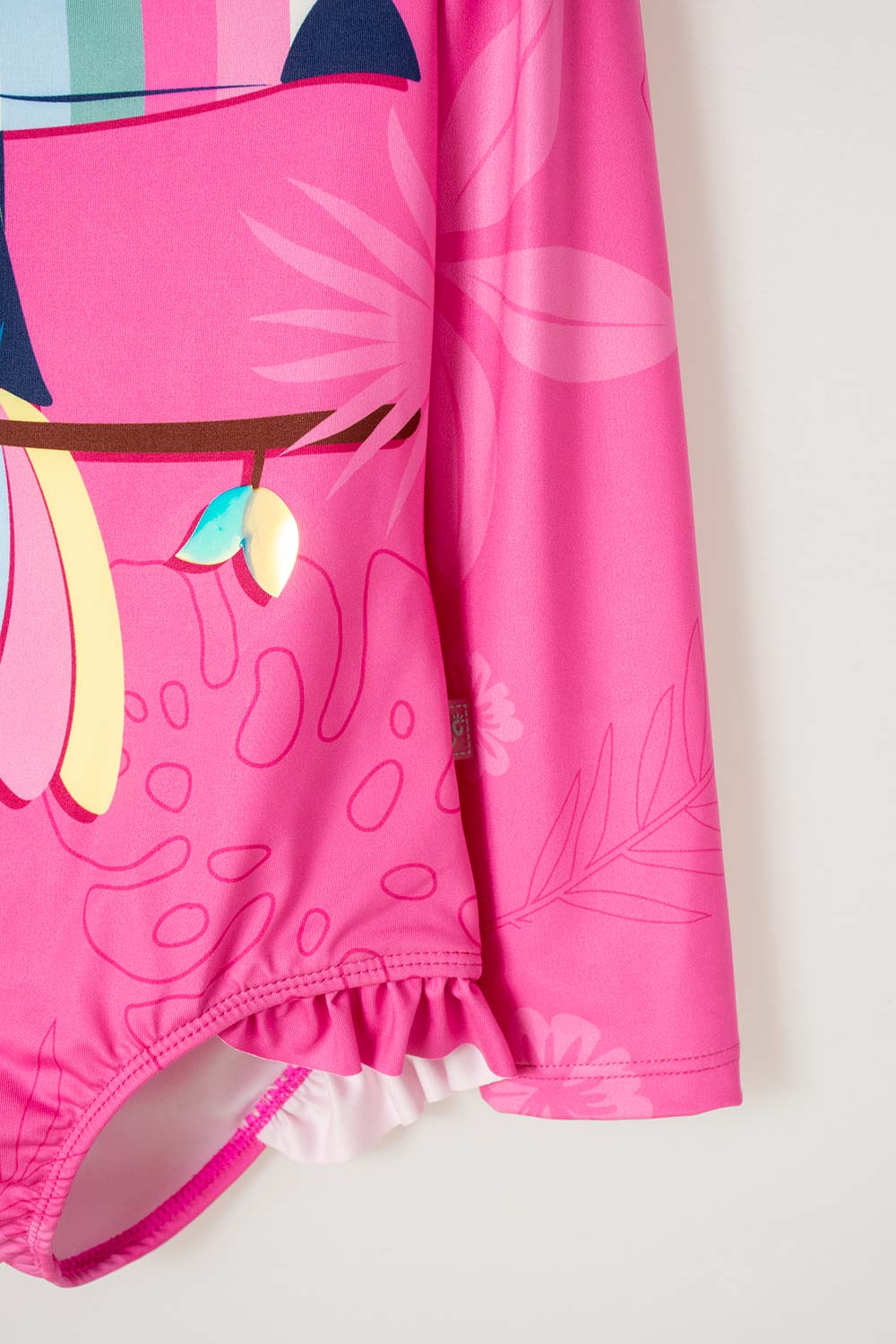 VESTIDO DE LITTLEMIC ROSADO MANGA LARGA PARA NIÑA 2T A 5T