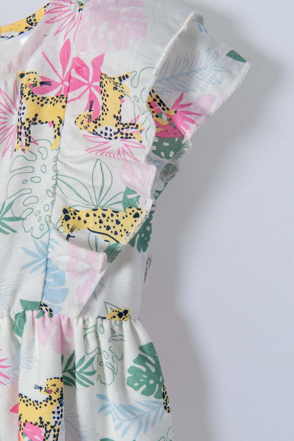 VESTIDO DE LITTLEMIC MULTICOLOR MANGA CORTA PARA NIÑA 2T A 5T