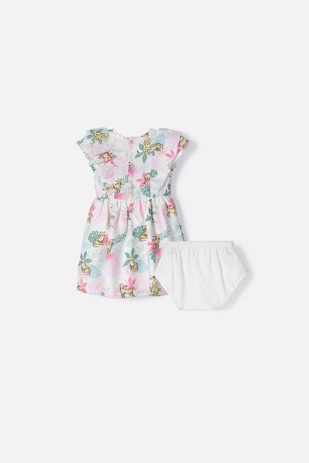 VESTIDO DE LITTLEMIC MULTICOLOR MANGA CORTA PARA NIÑA 2T A 5T