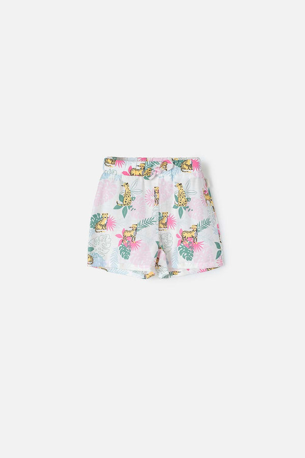 SHORT DE LITTLEMIC MULTICOLOR CON ELÁSTICO EN CINTURA PARA NIÑA 2T A 5T