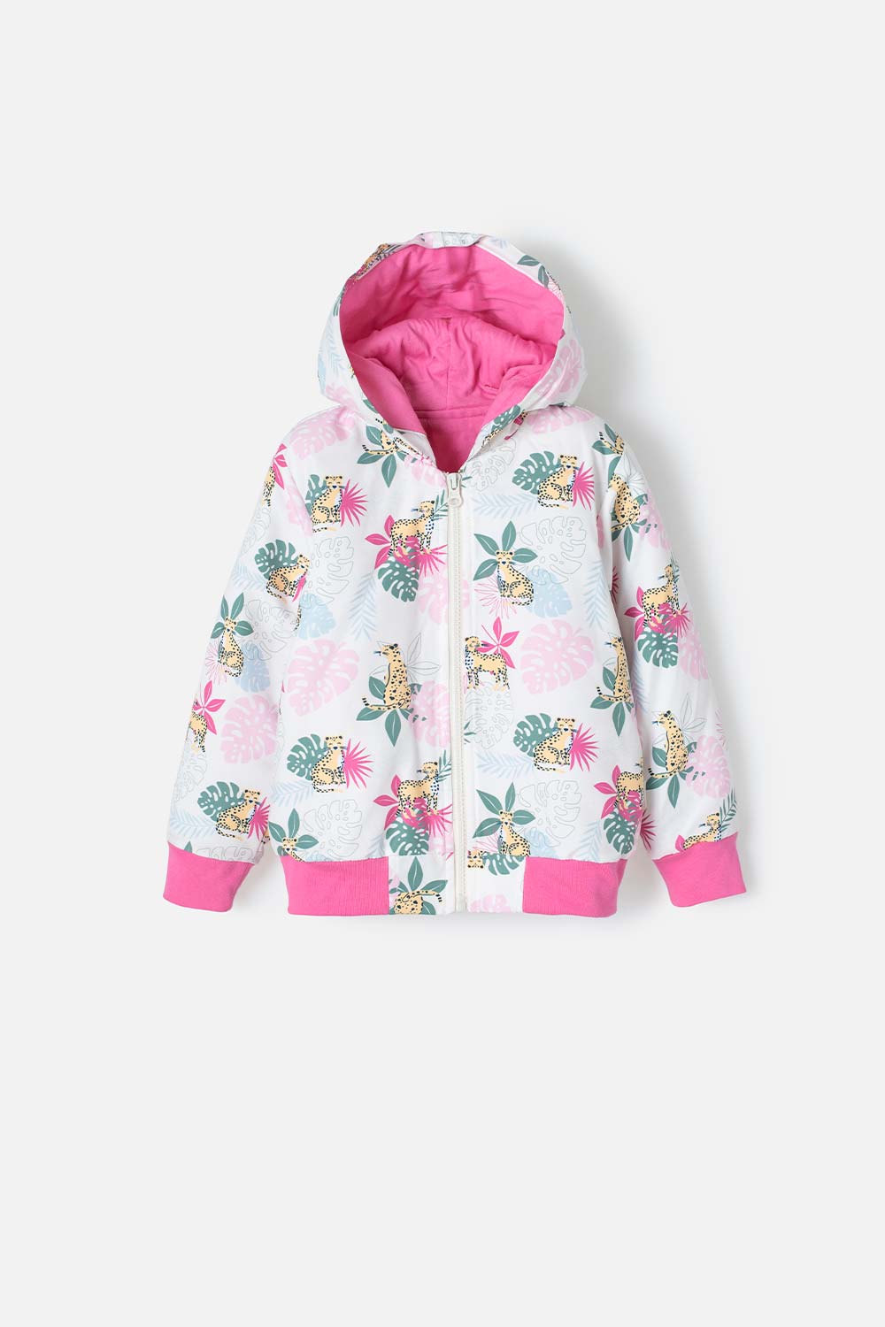 CHAQUETA DE LITTLEMIC MULTICOLOR CON CAPUCHA PARA NIÑA 2T A 5T