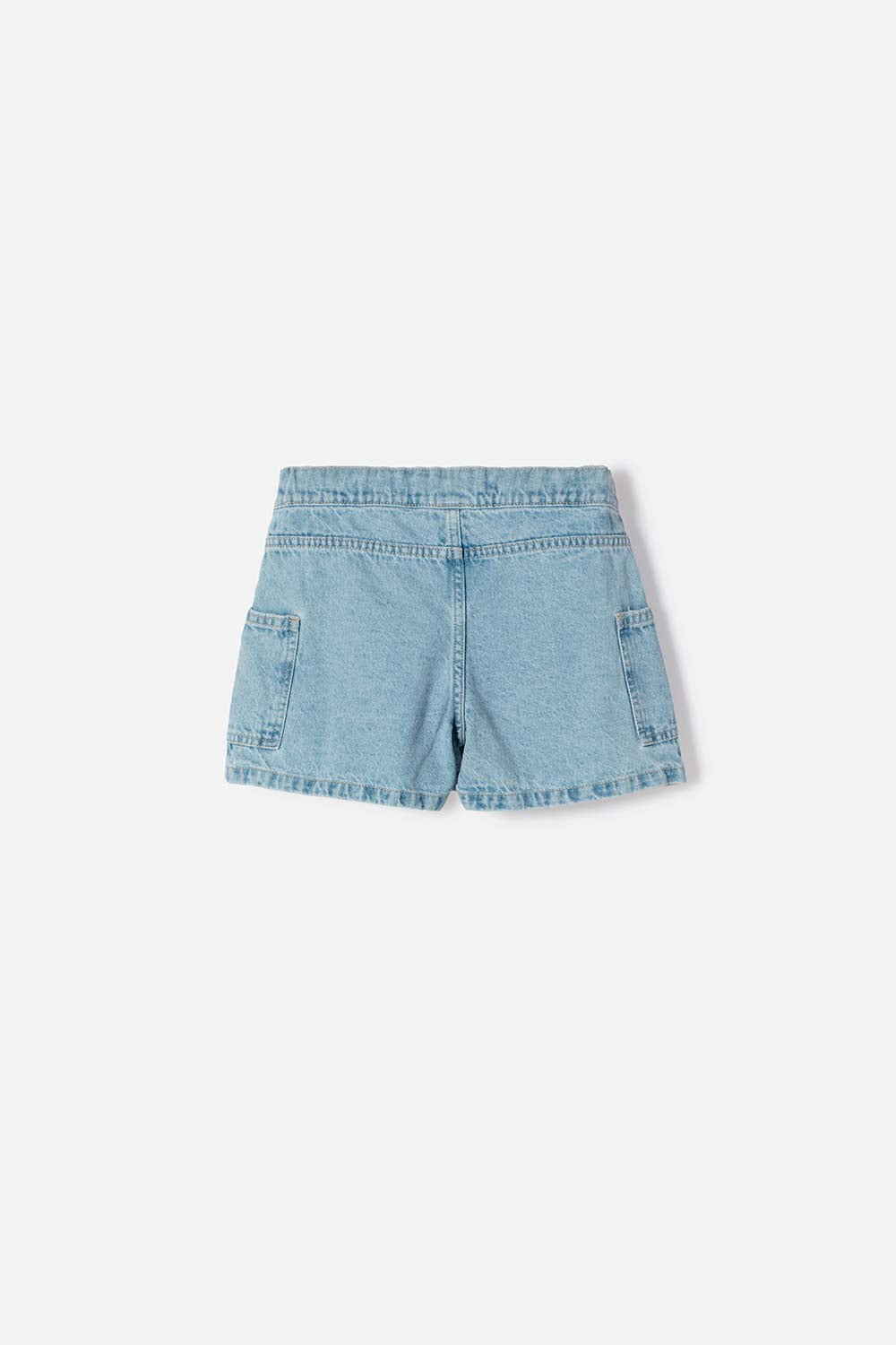 FALDA DE MIC CON BOLSILLOS AZUL PARA NIÑA