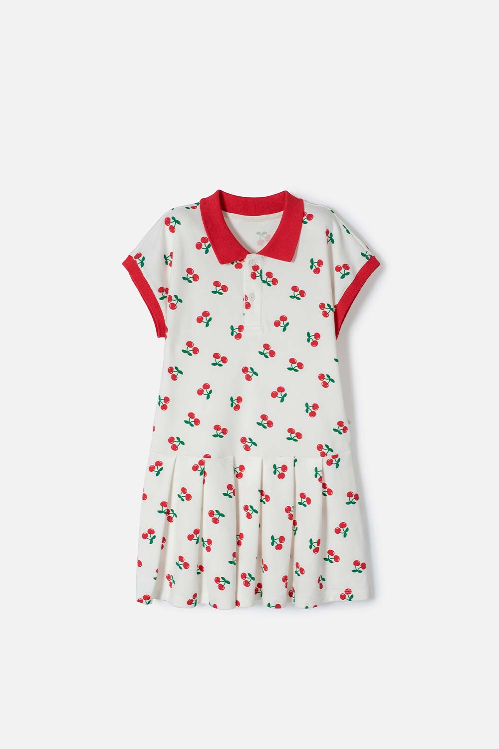 VESTIDO DE MIC MANGA CORTA MARFIL PARA NIÑA