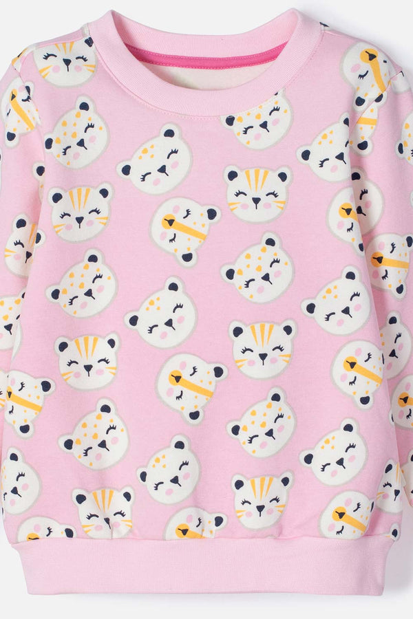 CONJUNTO DE LITTLEMIC CON PANTALÓN LARGO ROSADO PARA NIÑA 2T A 6T
