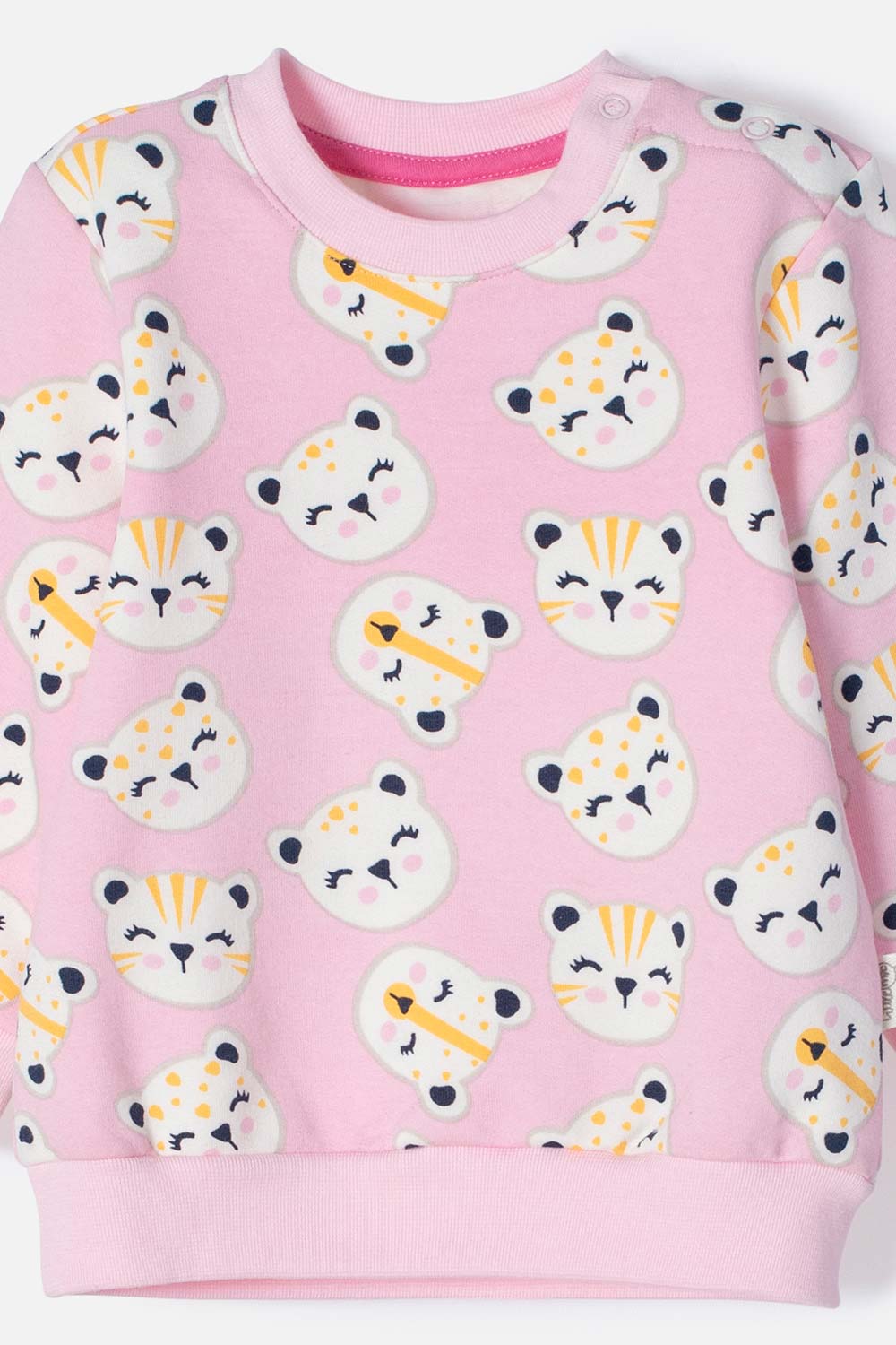 CONJUNTO DE LITTLEMIC ROSADO DE PANTALÓN LARGO PARA BEBE NIÑA