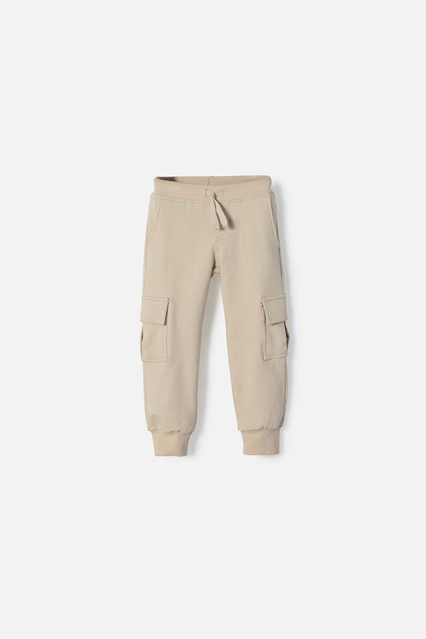 JOGGER DE LITTLEMIC CON CORDÓN CAQUI PARA NIÑO 2T A 5T