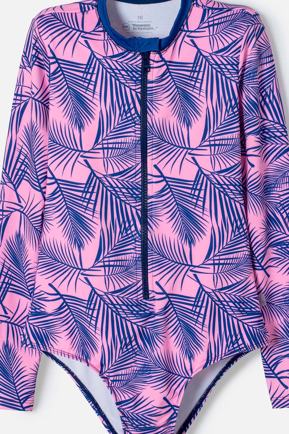 VESTIDO DE BAÑO MIC MORADO CON ESTAMPADO ANIMAL PRINT PARA NIÑA