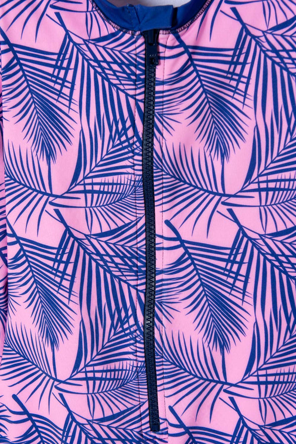 VESTIDO DE BAÑO MIC MORADO CON ESTAMPADO ANIMAL PRINT PARA NIÑA