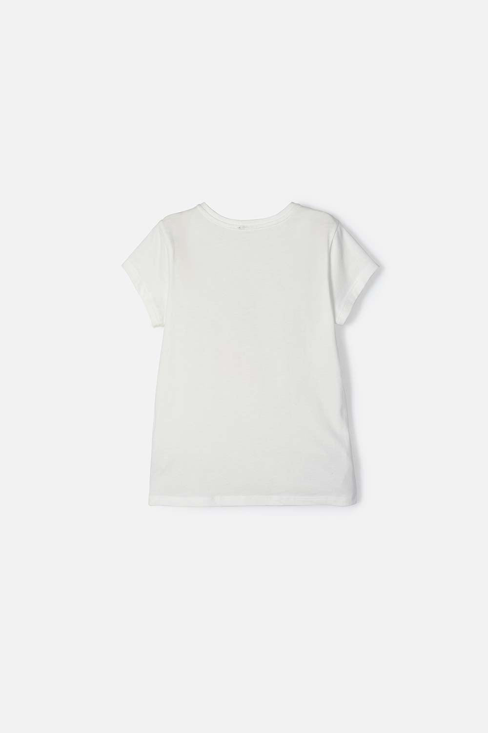 CAMISETA MIC MANGA CORTA MARFIL PARA NIÑA