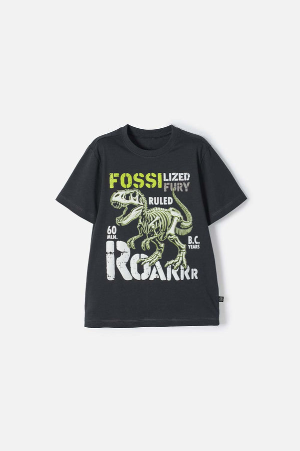 CAMISETA MIC MANGA CORTA GRIS GRAFITO PARA NIÑO