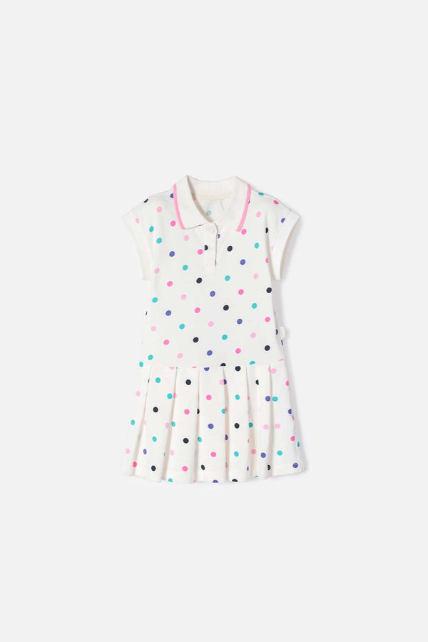 VESTIDO LITTLEMIC MARFIL CORTO PARA NIÑA 2T A 5T