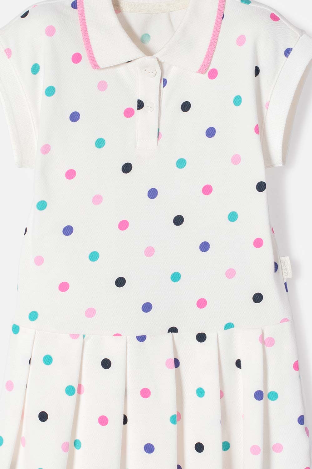 VESTIDO LITTLEMIC MARFIL CORTO PARA NIÑA 2T A 5T