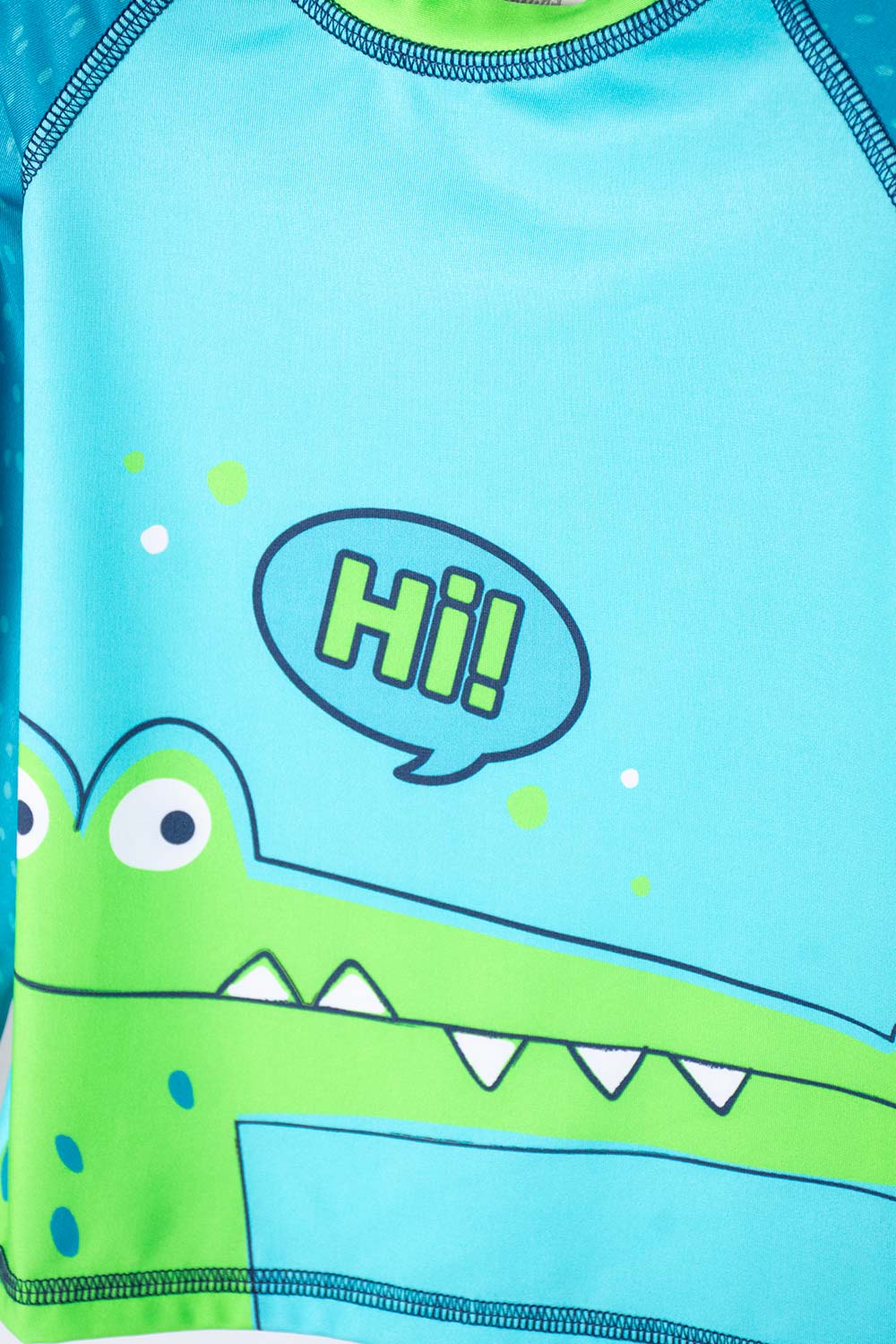 CONJUNTO DE BAÑO DE LITTLEMIC MANGA LARGA VERDE PARA NIÑO 2T A 5T