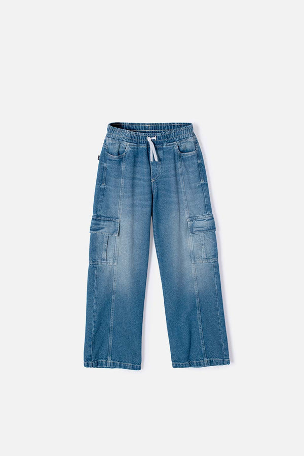 JEAN DE MIC CON CORDÓN AZUL PARA NIÑA
