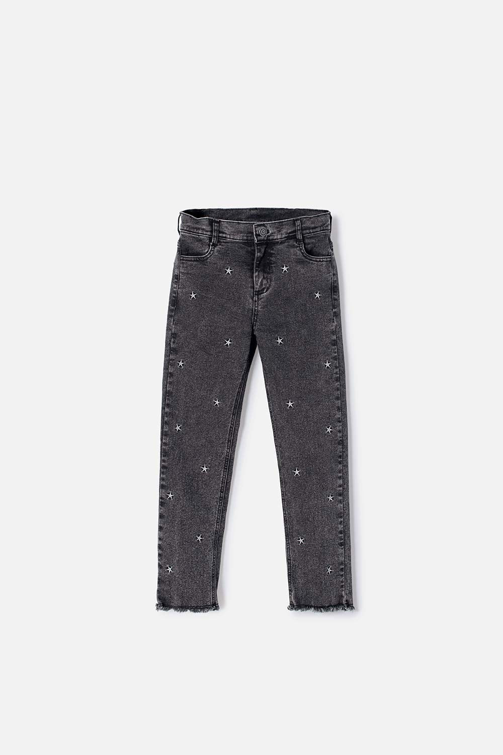 JEAN DE MIC CON APLIQUES NEGRO PARA NIÑA