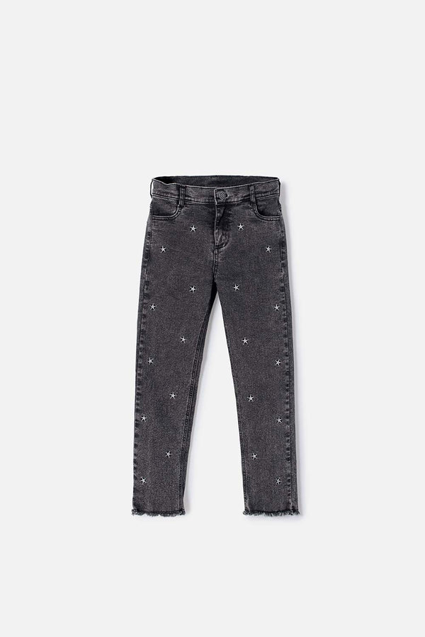 JEAN DE MIC CON APLIQUES NEGRO PARA NIÑA