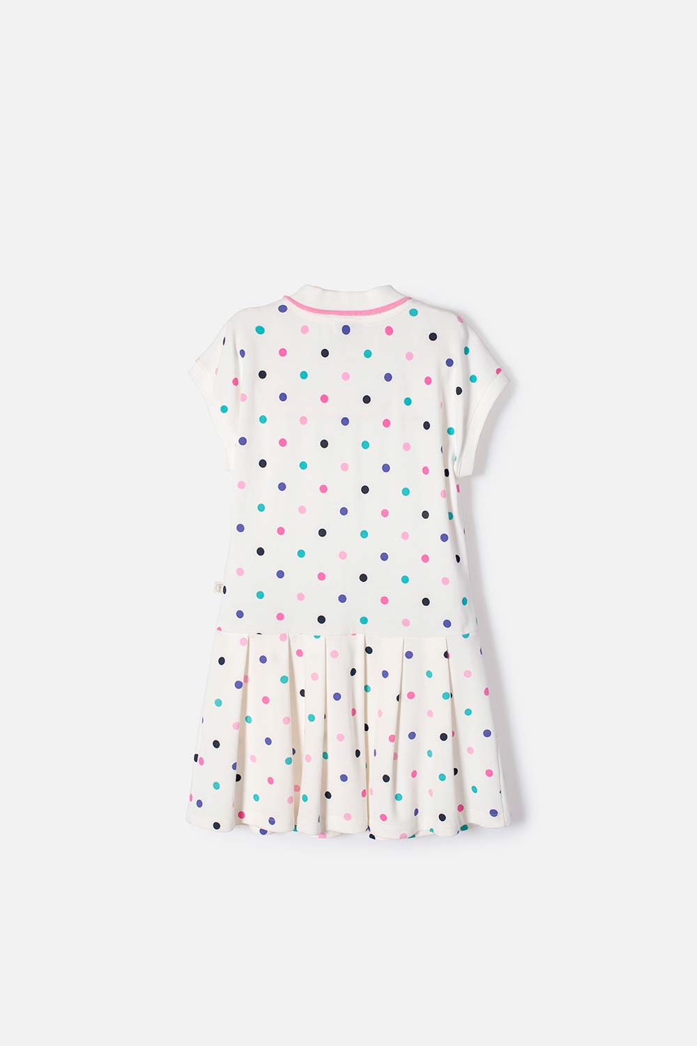 VESTIDO MIC MARFIL CORTO TIPO POLO PARA NIÑA