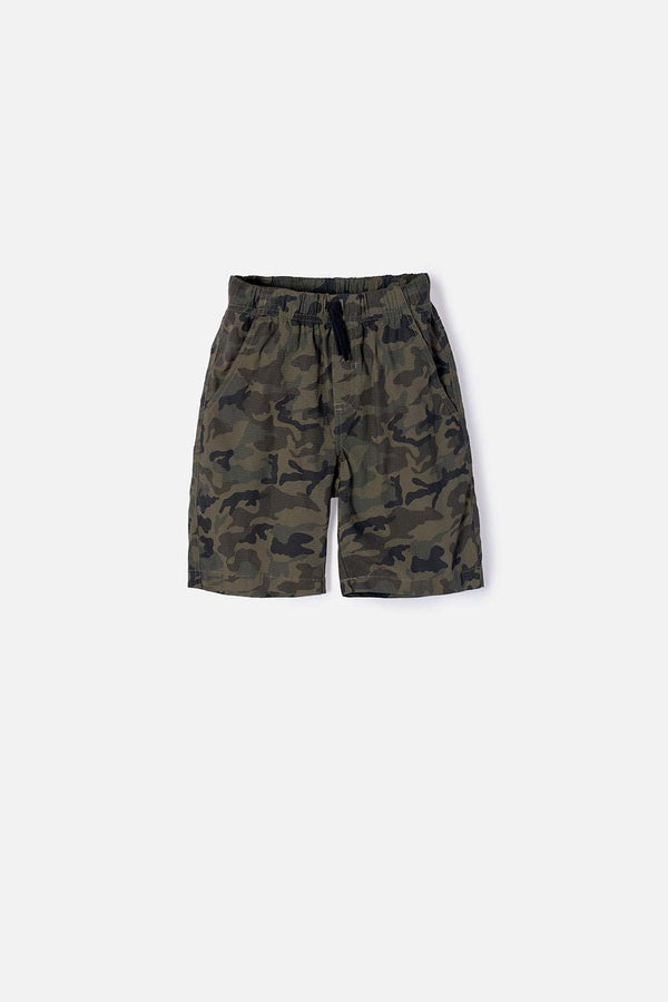 BERMUDA DE MIC CON CORDÓN VERDE PARA NIÑO