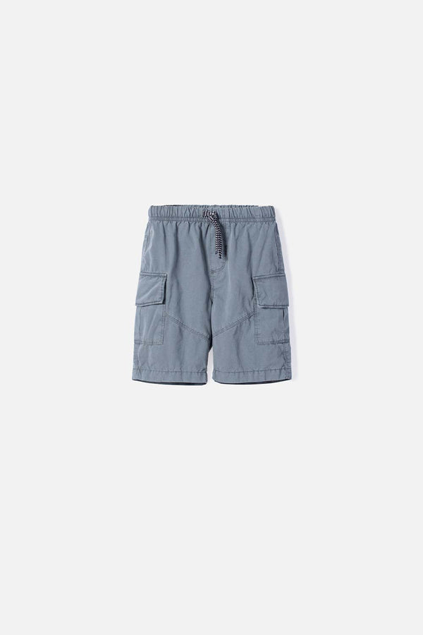 BERMUDA DE LITTLEMIC CON BOLSILLOS GRIS PARA NIÑO 2T A 5T