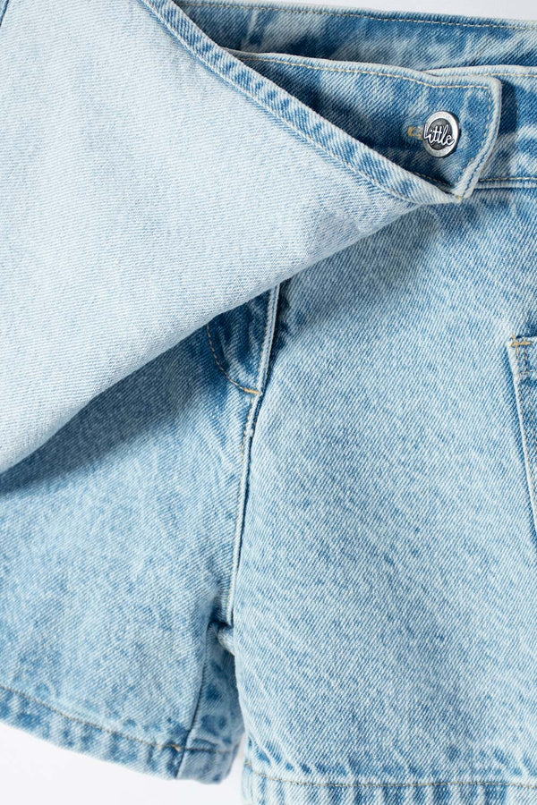 FALDA DE LITTLEMIC DENIM AZUL PARA NIÑA 2T A 5T